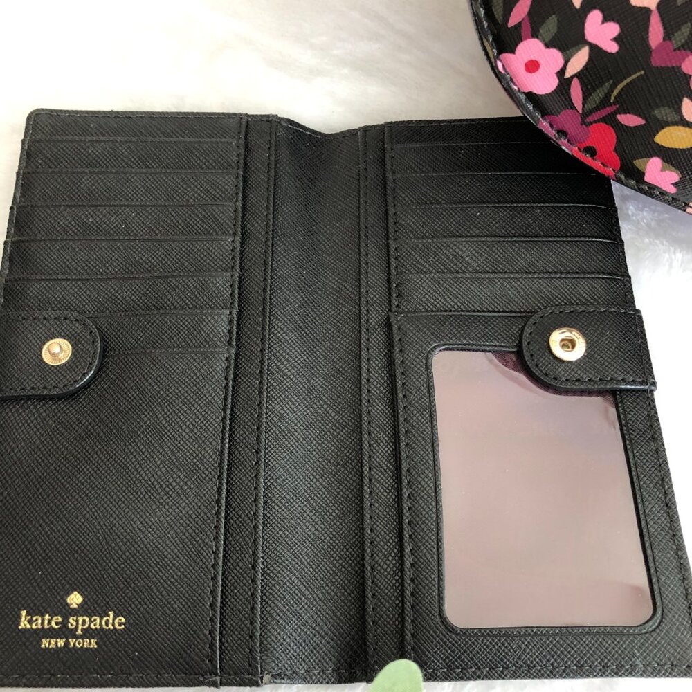 Kate Spade Floral Crossbody Bag and Wallet - Black and Pink - Picture 15 of 15